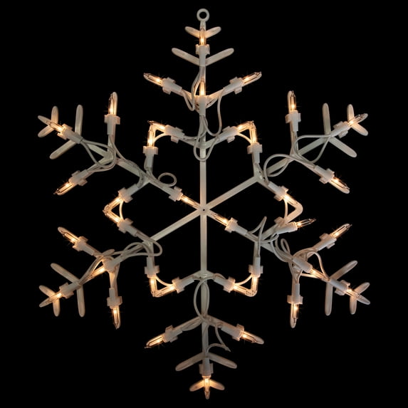 Northlight Lighted Snowflake Christmas Window Decoration - 13.5"