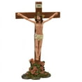thumbnail image 1 of 13.5" Religious Inspirational "INRI" Jesus on Crucifix with Roses Christmas Table Top Decoration, 1 of 2