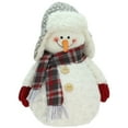 thumbnail image 1 of 13" Friendly Snowman with Trapper Hat Christmas Tabletop Decoration, 1 of 2