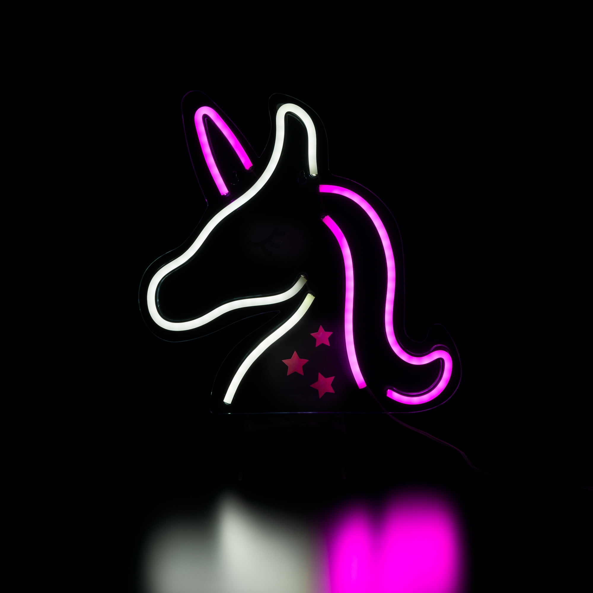 Northlight LED Unicorn Neon Lighted Wall Art - 13" - White and Pink