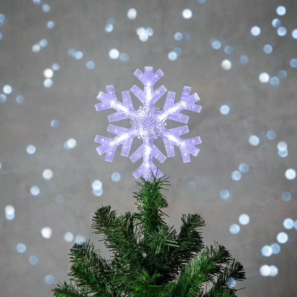 Northlight 14.75" LED Lighted ClipOn Snowflake Christmas Tree Topper