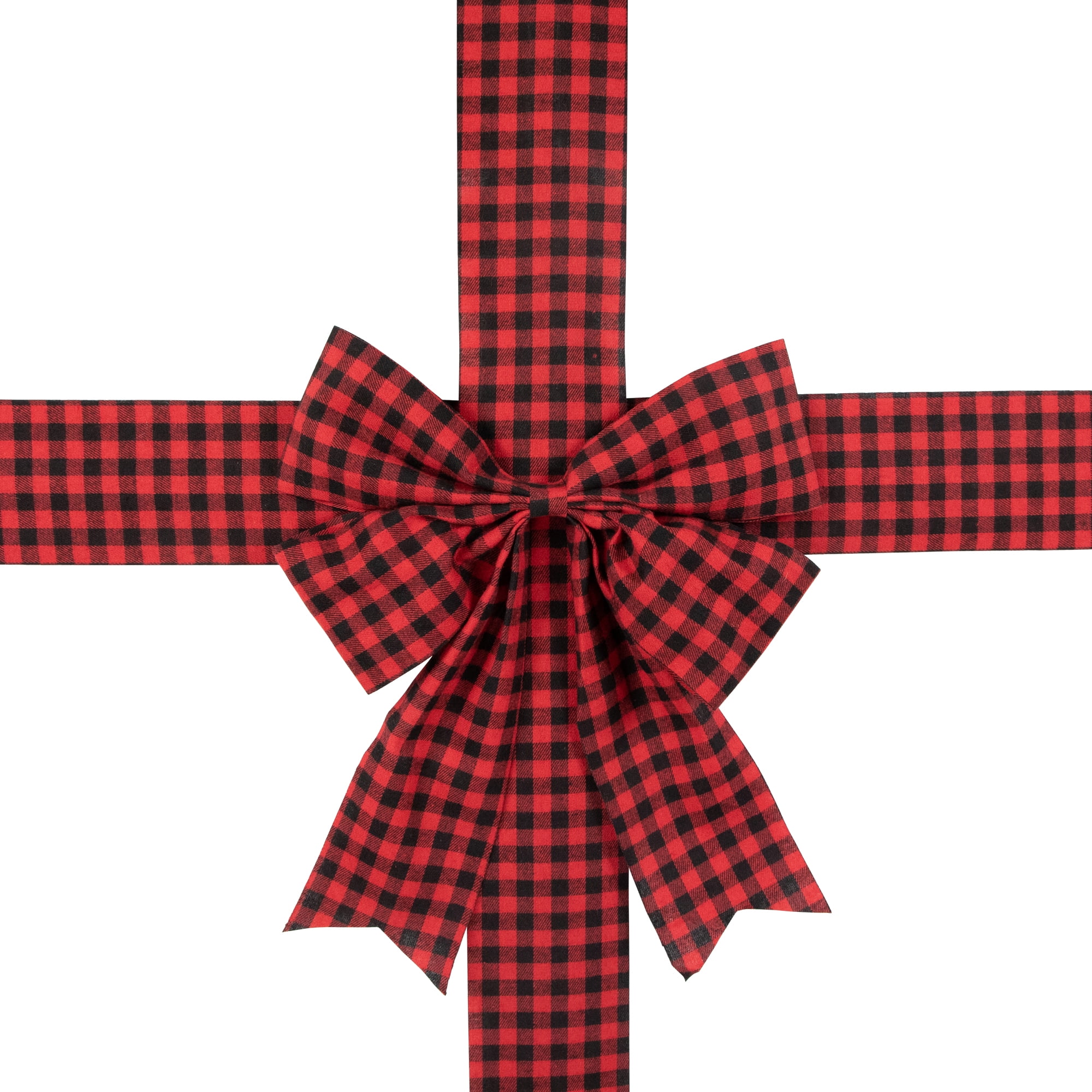 Northlight 14' Red Buffalo Plaid Christmas Door Bow