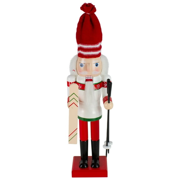 Northlight Multi-color Costume Wooden Skiing Christmas Decorative Nutcracker, 4.25" x 14"