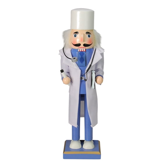 Northlight 14" Wooden Christmas Nutcracker Doctor with Stethoscope