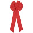 thumbnail image 1 of Northlight 14" x 34" Red 9-Loop Velveteen Christmas Bow Decoration, 1 of 9