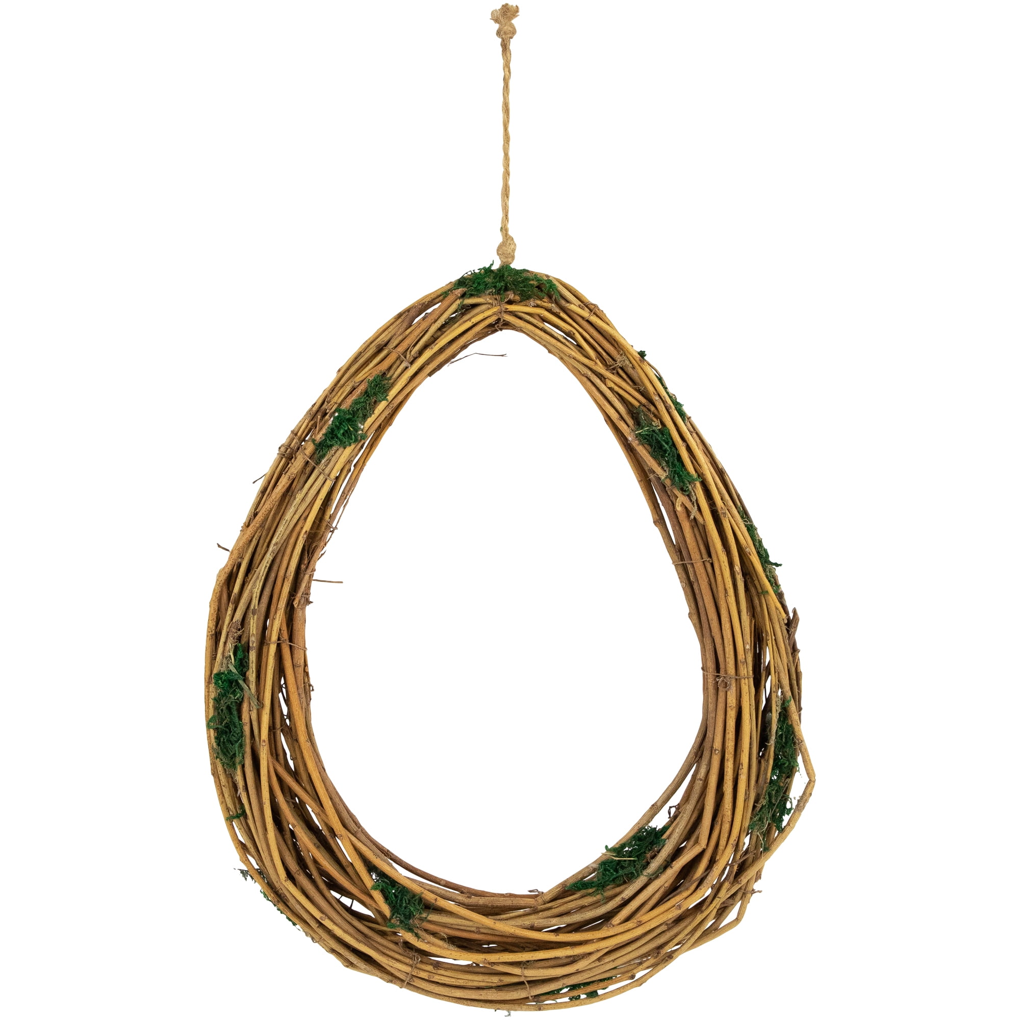 Northlight Natural Grapevine Twig Artificial Wreath with Moss - 15.25"