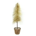 thumbnail image 1 of Northlight 15.5" Gold and Brown Bottle Brush Christmas Tree Tabletop Decor, 1 of 1
