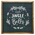 thumbnail image 1 of Northlight 15.75" Plaid 'Jingle Bells' Christmas Wall Sign, 1 of 3