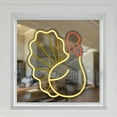 thumbnail image 1 of Northlight Pre-lit LED Turkey Thanksgiving Neon Wall or Window Decoration – 15" - Yellow and Red, 1 of 9