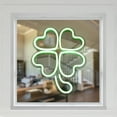 thumbnail image 1 of Northlight LED St. Patrick's Day Shamrock Neon Lighted Wall or Window Decoration - 5", 1 of 9
