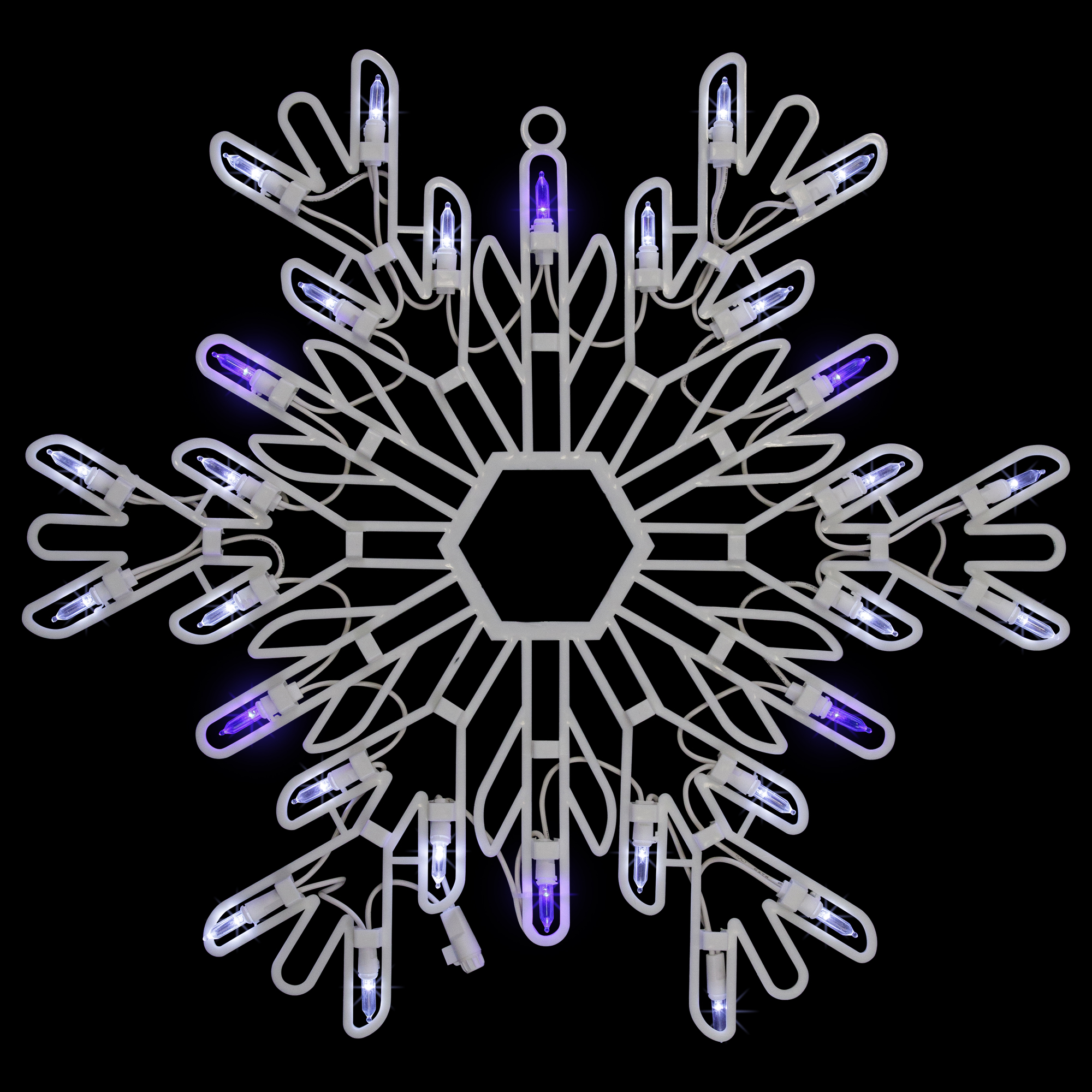Northlight 15" LED Lighted Pure White and Blue Snowflake Christmas Window Silhouette Decor - image 1 of 6