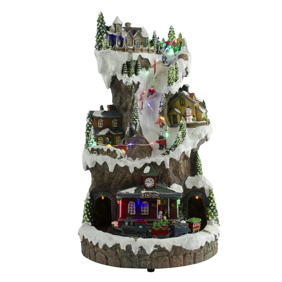 15" LED lighted and Animated Christmas Scene with Music