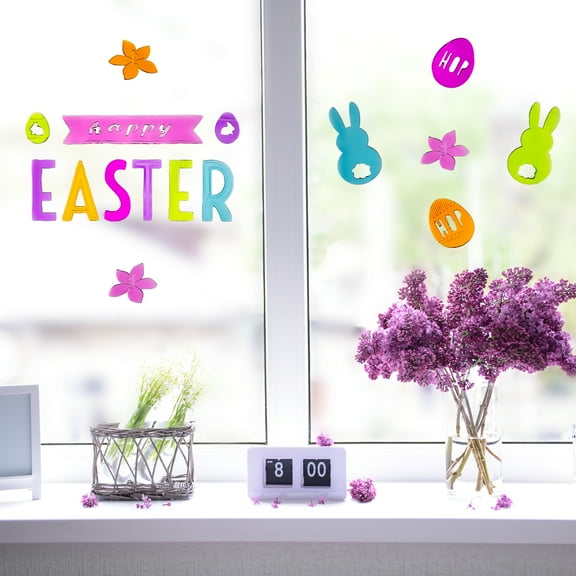 Northlight 15-Piece “Happy Easter” Spring Gel Window Clings