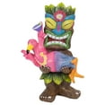 thumbnail image 1 of Northlight 15" Solar Lighted Polynesian Outdoor Garden Tiki with Flamingo Statue, 1 of 5