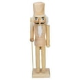 thumbnail image 1 of Northlight 15" Unfinished Paintable Wooden Christmas Nutcracker with Scepter, 1 of 5