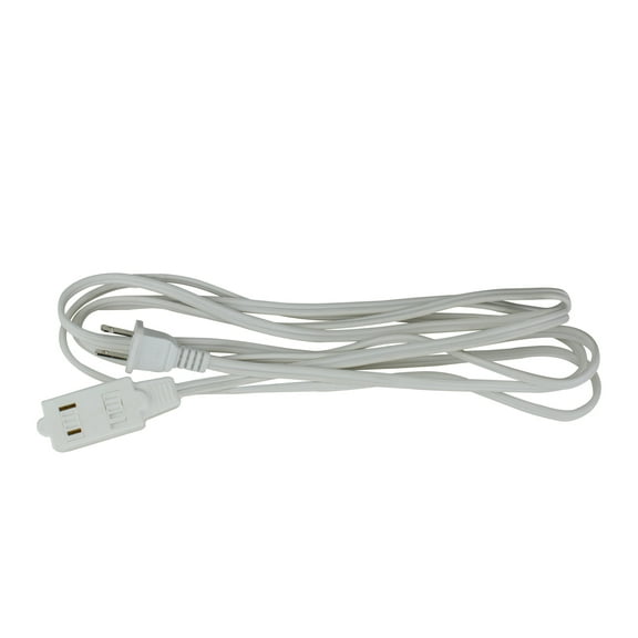 Northlight Indoor Extension Power Cord with 3-Outlets and Safety Lock - 15' - White