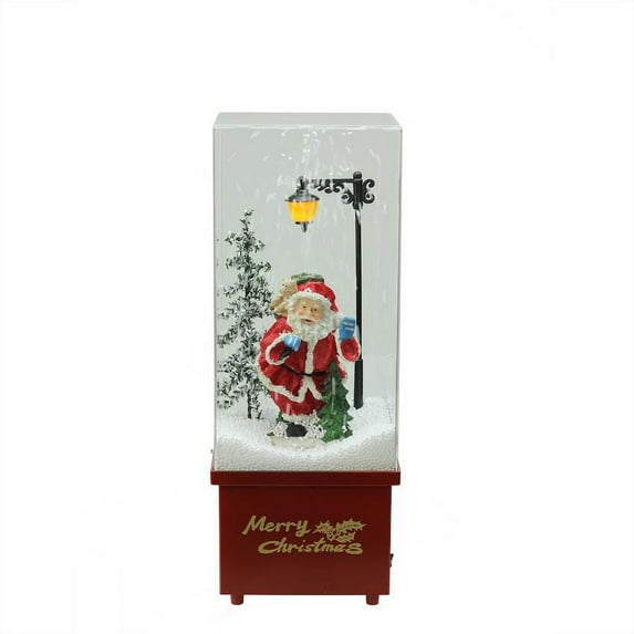 Northlight 16.25" Lighted Musical Santa Claus Snowing Christmas Table Top Snow Dome