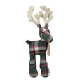 thumbnail image 1 of 16.75" Green and Red Plaid Standing Reindeer Table Top Christmas Decoration, 1 of 3