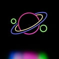 thumbnail image 1 of Northlight LED Ringed Planet Neon Lighted Wall Art - 16", 1 of 8