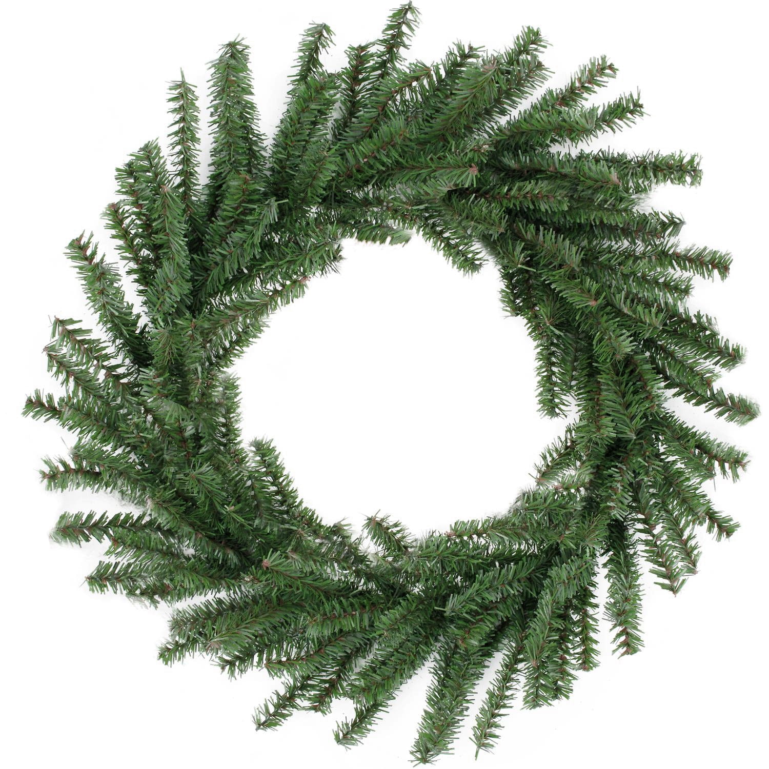 16" Green Pine Artificial Christmas Wreath with Metal Frame