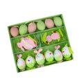 thumbnail image 1 of Northlight 16ct Egg, Chicken and Bunny Spring Easter Decorations - Green/Pink, 1 of 2