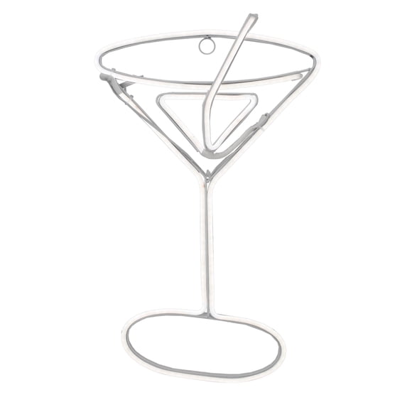 Northlight 17.25" NEON LED Lighted Pre-Lit Martini Glass Window Silhouette Decoration