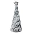 thumbnail image 1 of Northlight 17.25" White and Gray Cone with Star Christmas Tree Tabletop Decor, 1 of 4