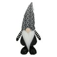 thumbnail image 1 of Northlight Plush Knit Gnome Christmas Figure - 17" - Black and White, 1 of 5
