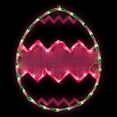 thumbnail image 1 of Northlight Lighted Chevron Stripe Easter Egg Window Decoration - 17" - Green and Pink, 1 of 10