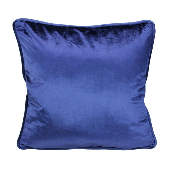 Northlight 17" Square Solid Plush Indoor Throw Pillow - Navy Blue