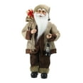 thumbnail image 1 of 18.25" Brown and Beige Santa Claus with Lantern Christmas Tabletop Decoration, 1 of 3