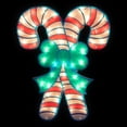 thumbnail image 1 of Northlight 18.5" Lighted Double Candy Cane Christmas Window Silhouette, 1 of 8