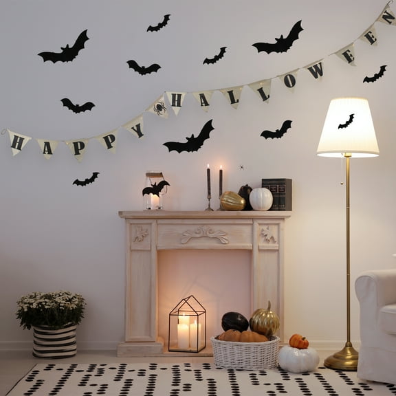 Northlight 18.75" Beige Battery Operated LED Lighted Burlap Happy Halloween Banner