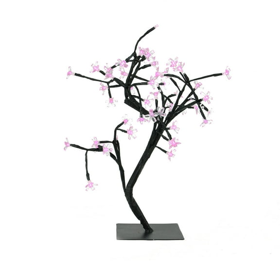 Northlight 18" Prelit LED Artificial Japanese Sakura Blossom Flower Tree - Pink Lights