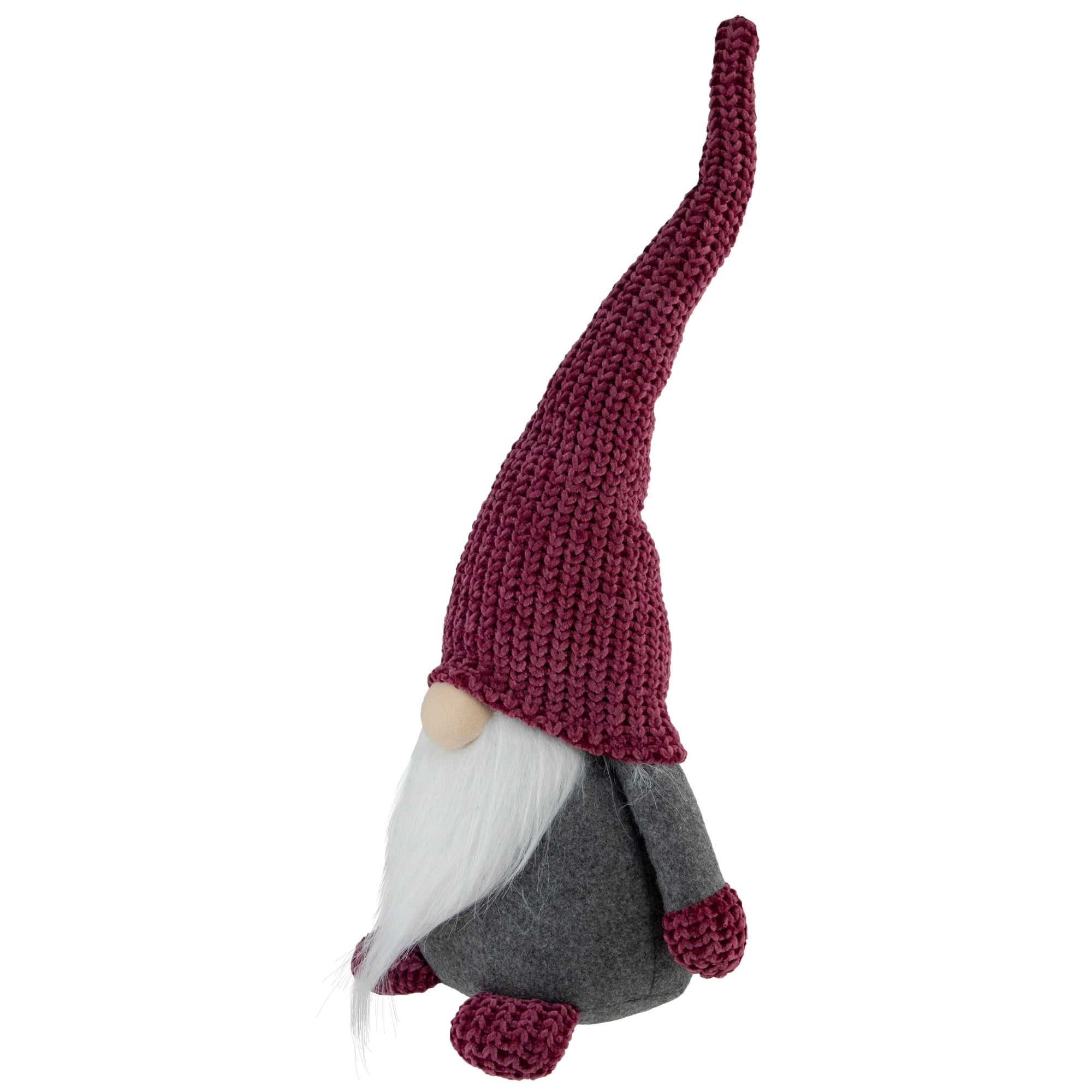 Northlight 18" Purple and Gray Standing Gnome Christmas Decoration