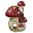 thumbnail image 1 of Northlight 18" Red and Beige Mushroom House Outdoor Garden Statue, 1 of 5