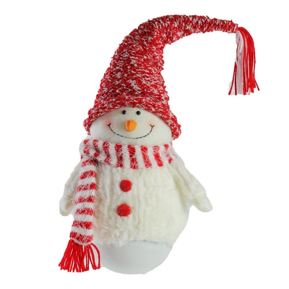 Northlight 18" Red and White Tumbling 'Sam the Snowman' Christmas Tabletop Figurine