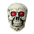 thumbnail image 1 of Northlight 18" Skull Head with LED Lighted Eyes Halloween Decoration - White/Red, 1 of 3