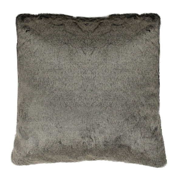 Northlight 18" Square Faux Fur Plush Indoor Throw Pillow - Brown