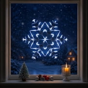 Northlight 18" White LED Lighted Snowflake Christmas Window Silhouette