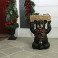 thumbnail image 1 of Northlight 18" Woodland Black Bear with Striped Scarf and "Welcome" Sign Christmas Decoration, 1 of 2