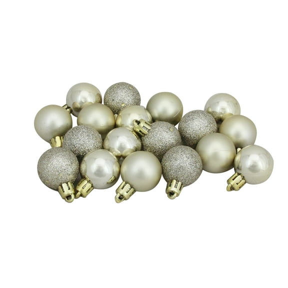 Northlight 18ct Shatterproof 4-Finish Christmas Ball Ornament Set 1" - Gold