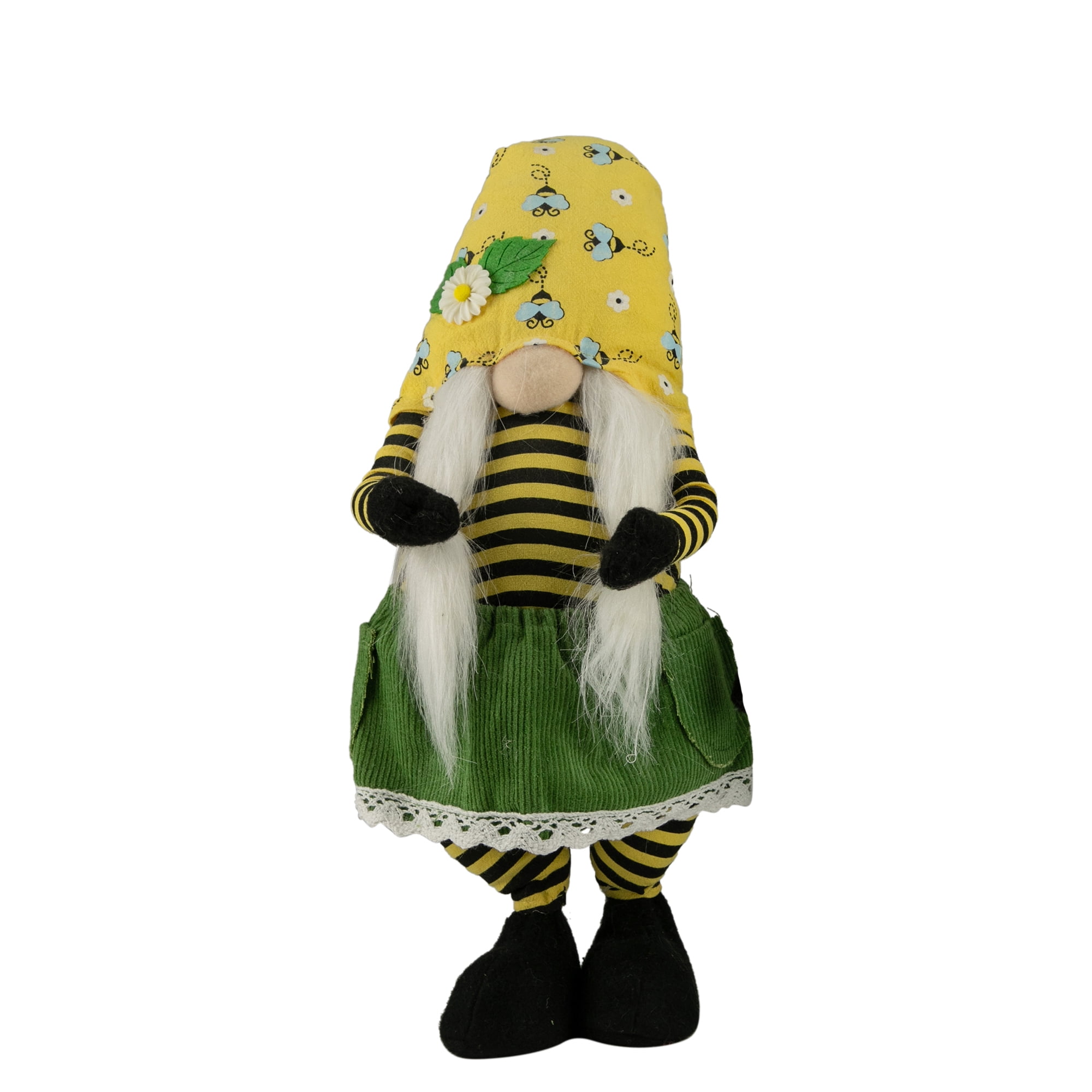 Northlight 19.25" Girl Bumblebee and Daisy Hat Springtime Gnome