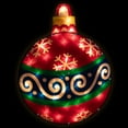 thumbnail image 1 of Northlight 19.5" Lighted Red Christmas Ornament Window Silhouette, 1 of 7