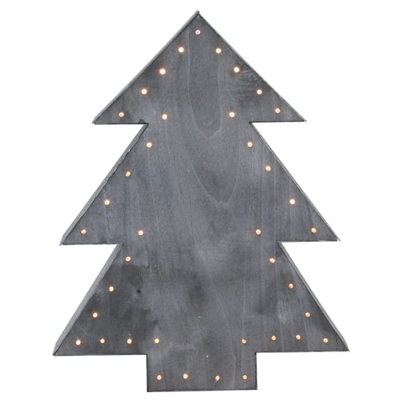 Northlight 19.75" Gray Pre-Lit Christmas Tree Tabletop Decor