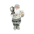 thumbnail image 1 of Northlight 19" Cheerful Standing Santa Claus Christmas Figure with Teddy Bear and Presents, 1 of 2