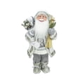 thumbnail image 1 of Northlight 19" Gray and White Snowy Standing Santa Claus Christmas Figurine with Lantern, 1 of 2