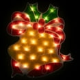 thumbnail image 1 of Northlight Lighted Bells and Holly Outdoor Christmas Decoration - 18.5", 1 of 7