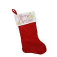 thumbnail image 1 of Northlight 19" Quilted Red Velvet "Merry Christmas" Embroidered Christmas Stocking, 1 of 1