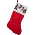 thumbnail image 1 of Northlight 19" Red Jolly Snowmen Scene Christmas Stocking, 1 of 5